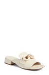 Pedro Garcia Enna Slide Sandal In Ivory Petitgrain