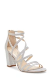 Jessica Simpson Stassey Cage Sandal In Sparkly Silver