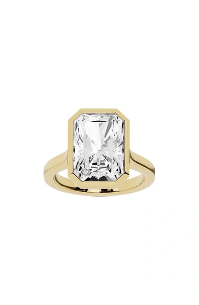 Jennifer Fisher Radiant Lab Created Diamond Solitaire Ring In 18k Yellow Gold