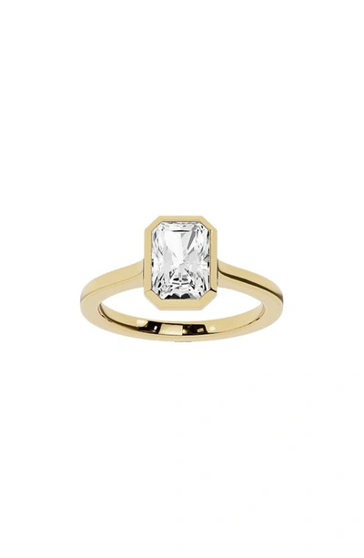 Jennifer Fisher Radiant Lab Created Diamond Solitaire Ring In 18k Yellow Gold