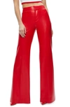 ALICE AND OLIVIA ALICE + OLIVIA DYLAN WIDE LEG FAUX LEATHER PANTS