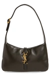 Saint Laurent Le 5 À 7 Padded Leather Hobo Bag In Nero