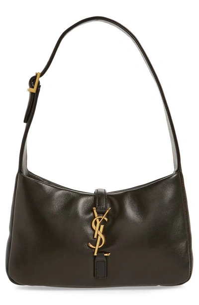 Saint Laurent Le 5 À 7 Padded Leather Hobo Bag In Nero