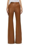 ALICE AND OLIVIA DANETTE FLARE HEM FAUX LEATHER PANTS
