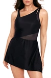 Miraclesuit Network News Alina Skirted One-piece Swimsuit In Black