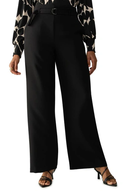 Sanctuary Womens Pleated High Waist Trouser Pants In Black
