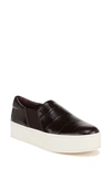 Vince Warren Croco Slip-on Sneakers In Plumwine
