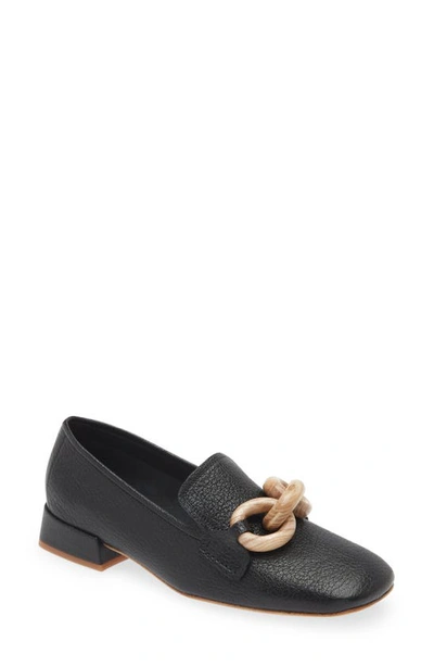 Pedro Garcia Gizi Loafer In Black Petitgrain