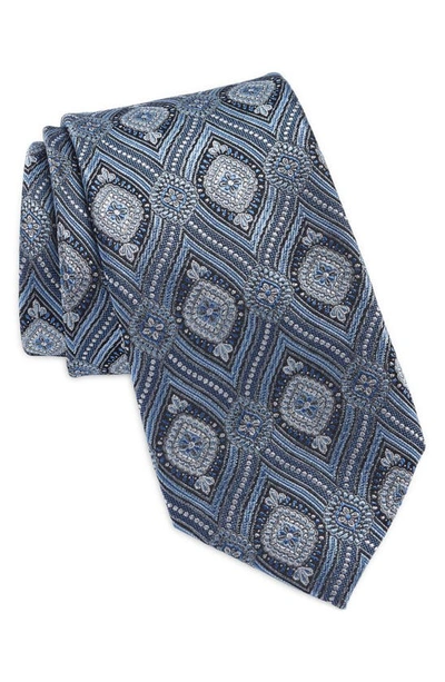 Nordstrom Medallion Silk Tie In Light Blue