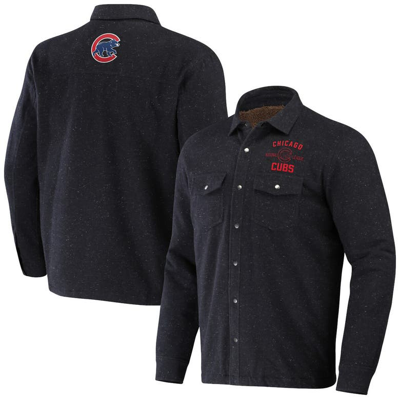 Darius Rucker Collection By Fanatics Black Chicago Cubs Ringstop Full-snap Shacket