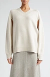 MARIA MCMANUS CAPE SLEEVE ORGANIC COTTON & RECYCLED CASHMERE SWEATER