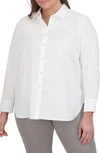 Foxcroft Meghan Cotton Button-up Shirt In White