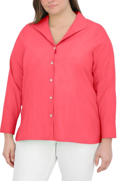 Foxcroft Katie Cotton Shirt In Simply Red