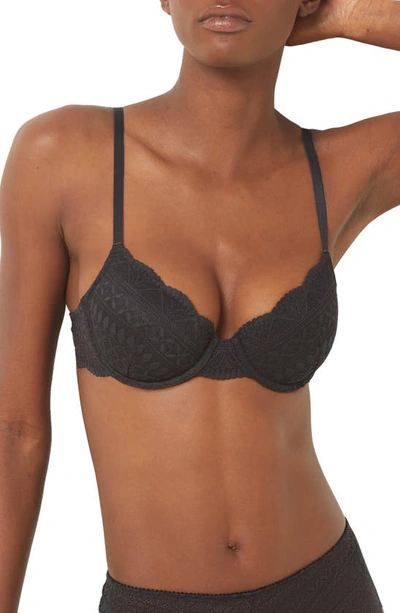 Etam Idole No. 4 Underwire Demi Bra In Black