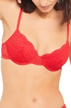 Etam Idole No. 4 Underwire Demi Bra In Red