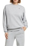 Alo Yoga Accolade Crewneck Cotton Blend Sweatshirt In Athletic Heather Grey