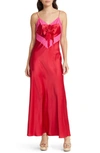 Loveshackfancy Serita Silk Maxi Dress In Red