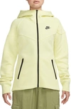 Nike Sportswear Tech Fleece Windrunner Zip Hoodie In Luminous Green/ Black