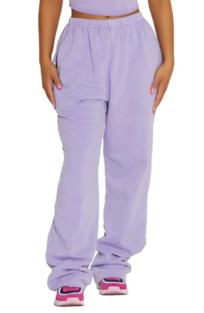 Naked Wardrobe Make You Sweat Oversize Sweatpants In Light Purple
