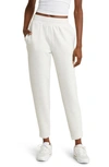 Varley The Slim Knit Ankle Pants In Ivory Marl