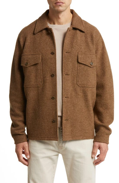 Buck Mason Felted Merino Wool Field Shirt In Santa Fe Dust