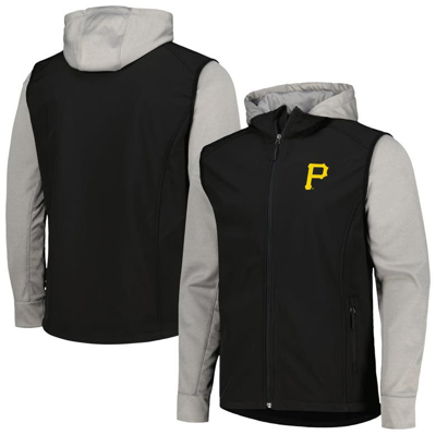 Dunbrooke Black/heather Gray Pittsburgh Pirates Alpha Full-zip Jacket