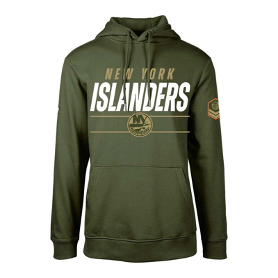 Levelwear Olive New York Islanders Podium Fleece Pullover Hoodie