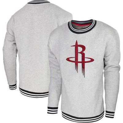 Stadium Essentials Heather Gray Houston Rockets Club Level Pullover Sweatshirt