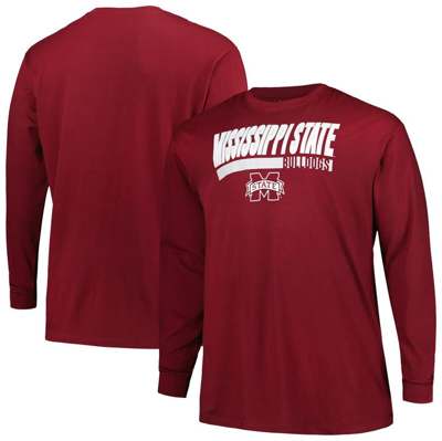 Profile Maroon Mississippi State Bulldogs Big & Tall Two-hit Long Sleeve T-shirt