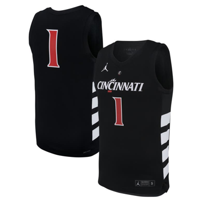 Jordan Brand #1 Black Cincinnati Bearcats Replica Basketball Jersey