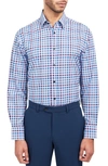 Wrk Check Performance Dress Shirt In Blue/ Red