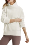 Varley Milton Cowl Neck Sweatshirt In Egret