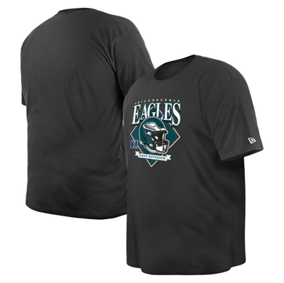New Era Black Philadelphia Eagles Big & Tall Helmet T-shirt