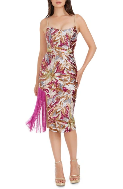 Dress The Population Rory Dress In Dark Magenta M