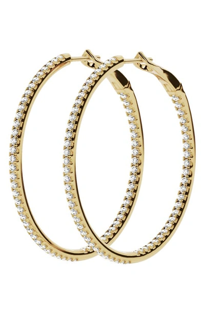 Jennifer Fisher Lab Created Diamond Hoop Earrings In 18k Yellow Gold
