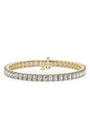 JENNIFER FISHER 18K GOLD RADIANT LAB CREATED DIAMOND TENNIS BRACELET