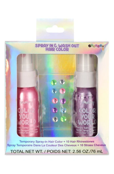 Iscream Kids' Spray-in & Wash Out Hair Color Kit In Multi