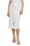 Mango Denim Midi-skirt White