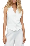 Mango Women's Buttons Suit Waistcoat In Off White