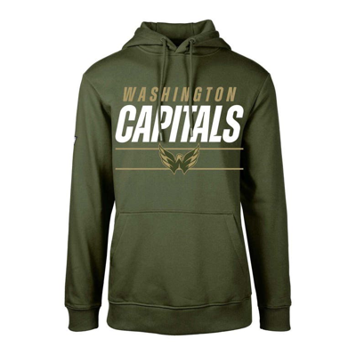 Levelwear Kids' Youth  Olive Washington Capitals Podium Fleece Pullover Hoodie