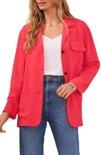 Vince Camuto Slouchy Patch Pocket Jacket In Pink Allure