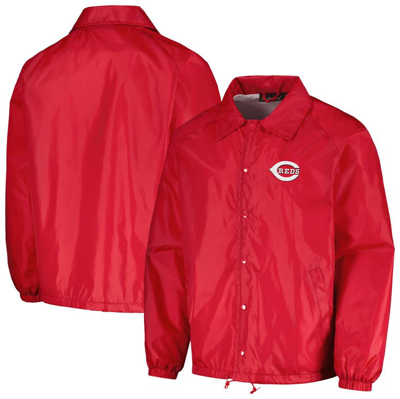 Dunbrooke Red Cincinnati Reds Coach's Raglan Full-snap Windbreaker Jacket