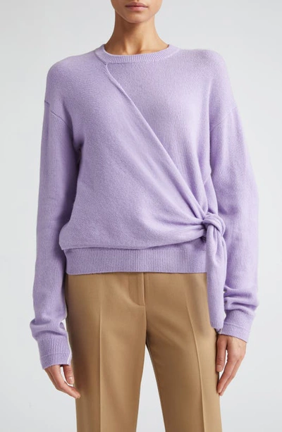 Maria Mcmanus Knot Organic Cotton & Recycled Cashmere Crewneck Jumper In Lilac