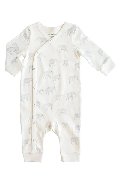 Pehr Babies' Follow Me Elephant Organic Cotton Romper