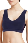 Chantelle Lingerie Soft Stretch Padded V-neck Bra In Sapphire