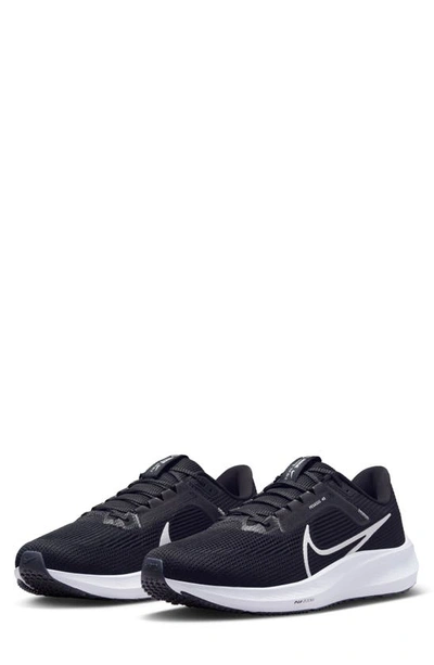 Nike Air Zoom Pegasus 40 Running Shoe In Black/ White/ Iron Grey