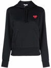 Comme Des Garçons Play Logo-motif Hooded Jacket In Black