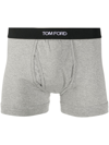 Tom Ford Logo Jacquard Boxer Briefs In Grey