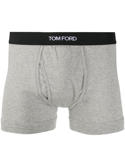 Tom Ford Boxers With Logo Band In Grey