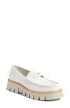 Pedro Garcia Sebas Lug Penny Loafer In White Cervo